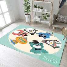 Хипстерские Модные животные коврики и ковры для детей Детская домашняя гостиная большая спальня прихожая WC коврик в ванную