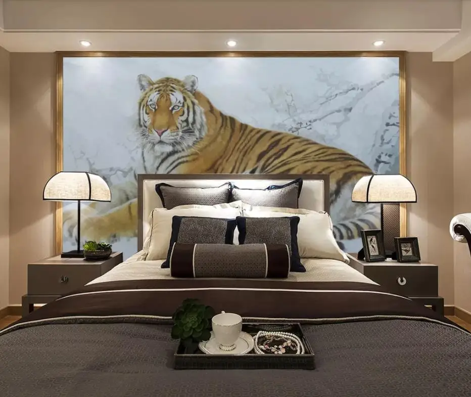 modern wallpaper for living room Ink tiger snow mural 3d wallpaper 3d wall papers for tv backdrop modern wallpaper for living room Ink tiger snow mural 3d wallpaper 3d wall papers for tv backdrop