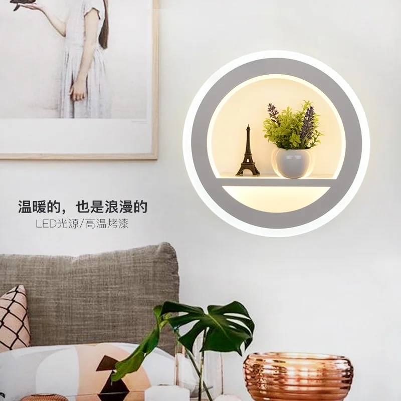 

Boreal Europe style wall lamp ring creative circular wall lamp corridor LED entrance porch light