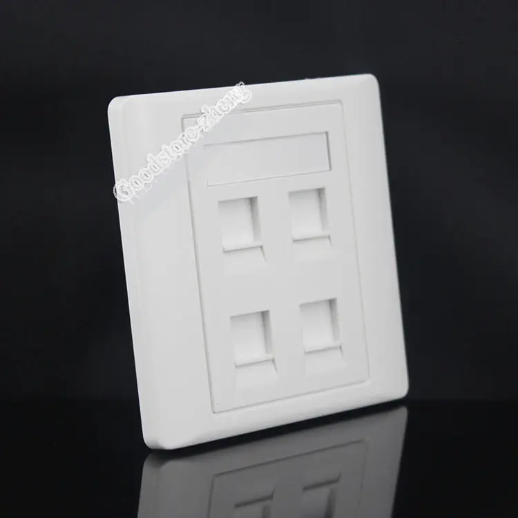 Настенная панель 4 порта Ethernet LAN CAT5 5e RJ45 86 мм|ethernet lan|lan ethernetlan lan |