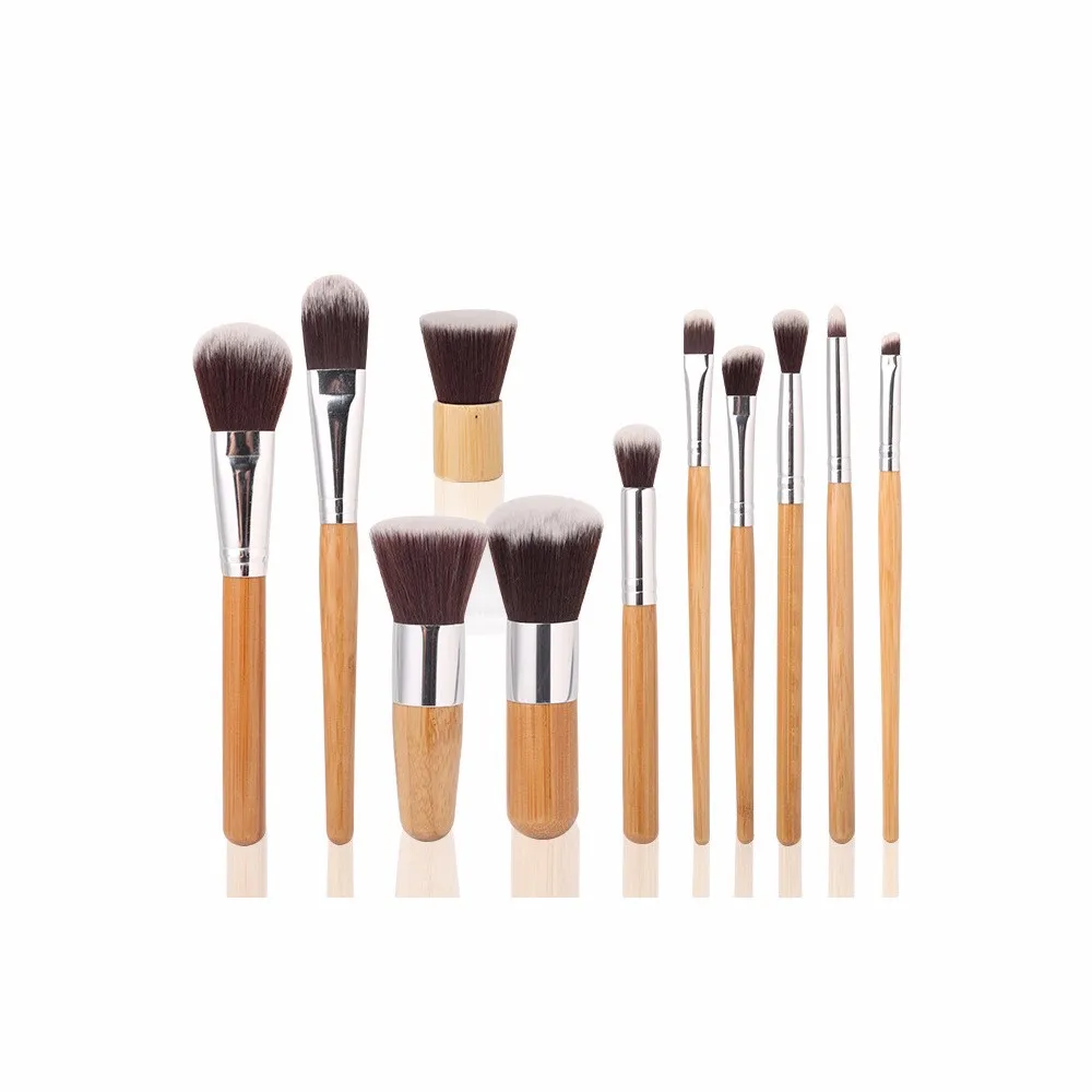 Contouring Kit With 11Pcs Bamboo Makeup Brush Set