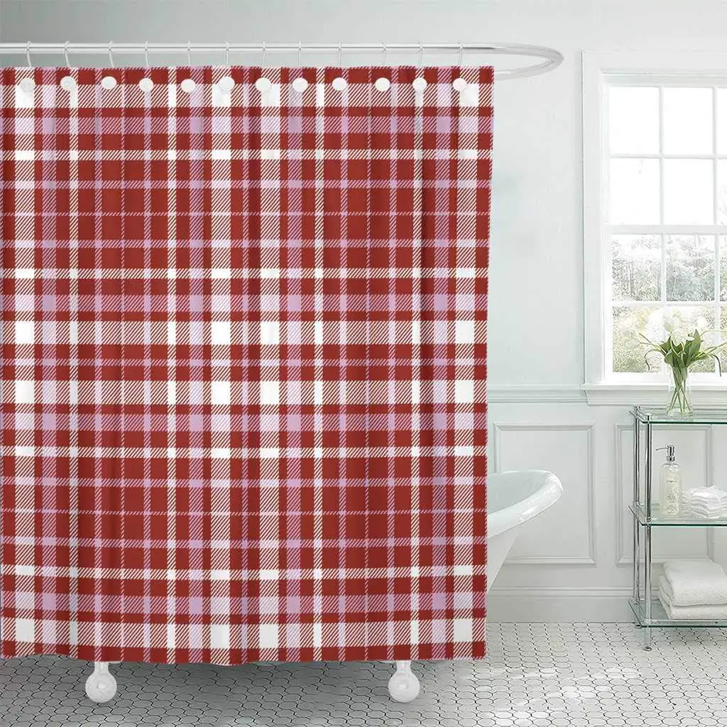 Red Border Tartan Plaid Pattern Traditional Checkered For Digital