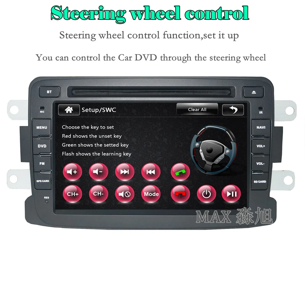 Perfect 7" Car DVD Player GPS Navigation System For Renault Duster Sandero Lodgy Dokker 2013 2014 2015 with BT radio 1080p 3G WIFI map 3