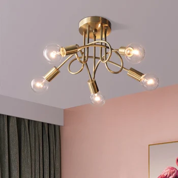 

Modern Ceiling Chandelier In The Living Room Kitchen Dining Room Chandelier Lighting LED Chandeliers Copper Light Fixtures