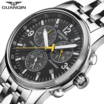 

GUANQIN Sport watches men Top brand luxury Swimming Automatic Watch men Calendar 200m Waterproof Luminous Week Relogio Masculino