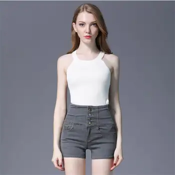 

2019 new hot sale women's spring summer S-5XL biy yards jeans shorts ladies elastic force slim high waist denim shorts 4 colors