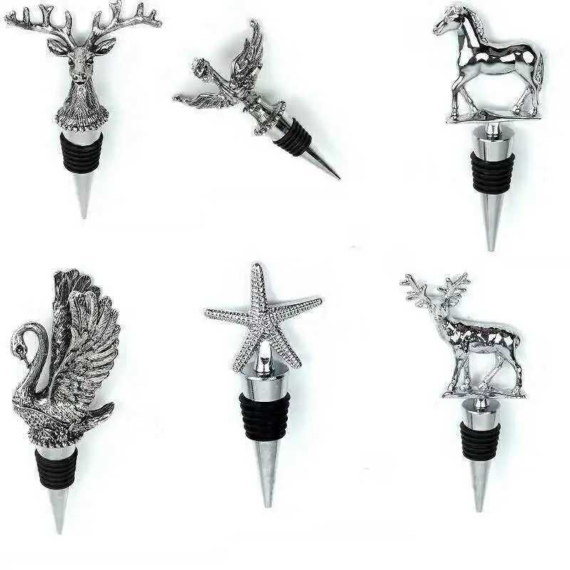 

Wine Stopper Crystal Wine Champagne Bottle Stopper Zinc Alloy Vacuum Sealed Wedding Gift Wine Pourer Stopper Dropshipping