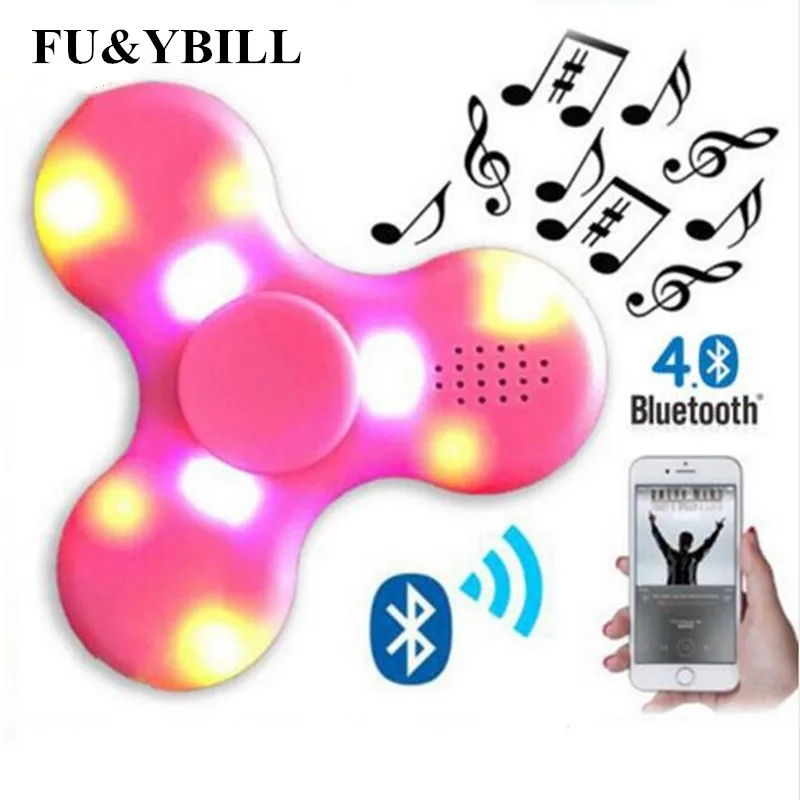 

Fu&y Bill LED Light Switch MINI Bluetooth Speaker Music EDC Hand Spinner For Autism And Kids Adult Funny Fidget Toy speaker