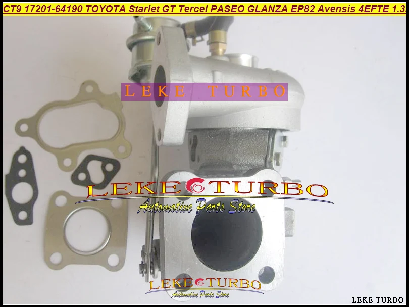 CT9 17201-64190 17201-55030 Turbo Turbocharger For TOYOTA Starlet GT Tercel EP82 EP91 97- Avensis CT 220 97-07 4EFTE (2)