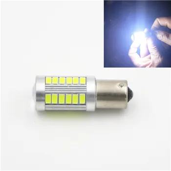 

White P21W 1156 BA15S 33smd 5730 33 SMD Turn Signal Car Backup Light Fog Lamp 12V Brake Tail Trunck Reverse Bulb