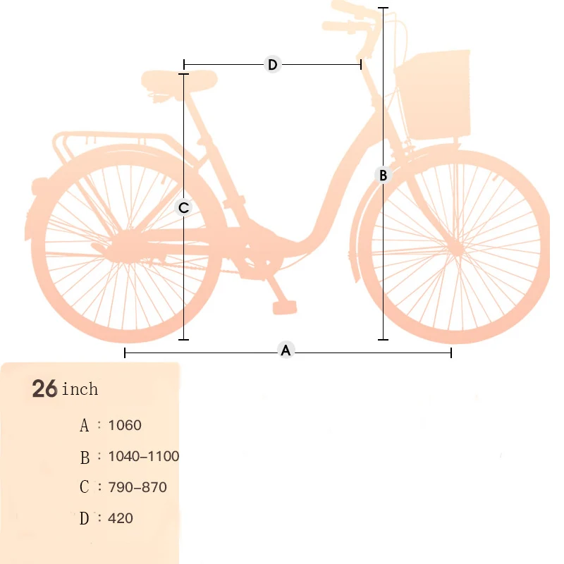 Flash Deal Utility Bicycle Bicycles Single Speed 24 inch Transmission for Men And Women Adult Urban Cycling Students Ordinary Cycling 5