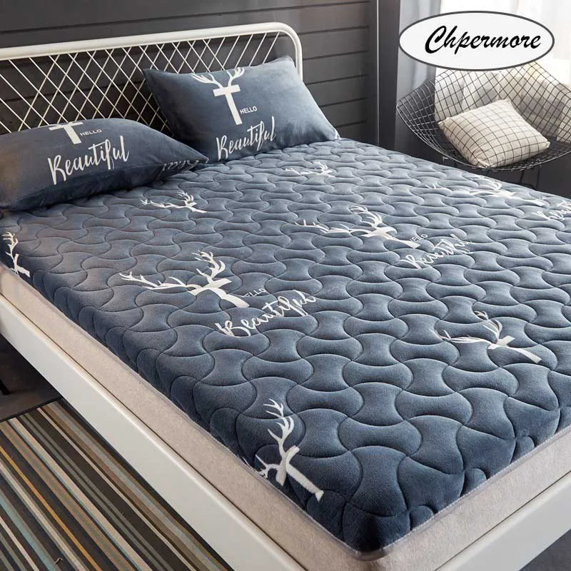 

Chpermore Thicken Keep warm Mattresses Foldable Tatami Single double Lamb cashmere Mattress For Family Bedspreads King Size