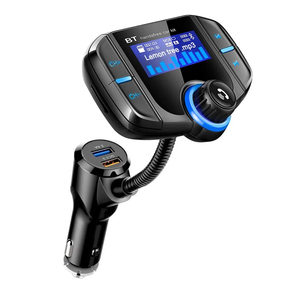 BT70 fm-передатчик автомобильный Радио Bluetooth Комплект двойной USB QC3.0 беспроводной MP3-плеер зарядное устройство адаптер Hands-free BT тюнер fm-модулятор