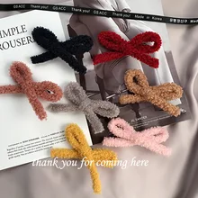 1 шт. заколки для волос для девочек Флокирование плюшевый бант плетеные шпильки зажимы для волос Утконос заколка для волос ювелирные изделия G0405