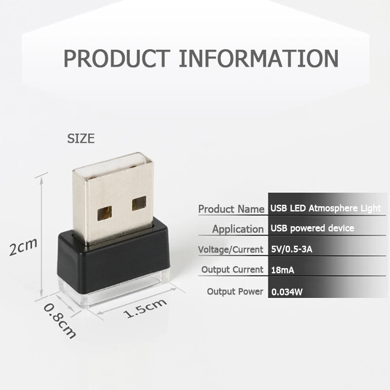 CNSUNNYLIGHT Car LED Atmosphere Lights With USB Sockets Decorative lights Interior Light Car Foot Lamp Universal Play and Plug (6)