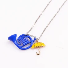 ТВ HIMYM модные, как я встретил вашу маму, синий французский рожковый зонт, красные ботинки для дождя, ожерелье с подвеской, Заводская распрода...(China)