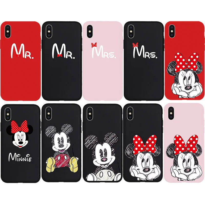 

Couple Cartoon Minnie Mickey Mouse Brand NEW Soft Case for iPhone Xs Max XsMax Xmax Phone Cover Cases Coque Shell Hull Fundas