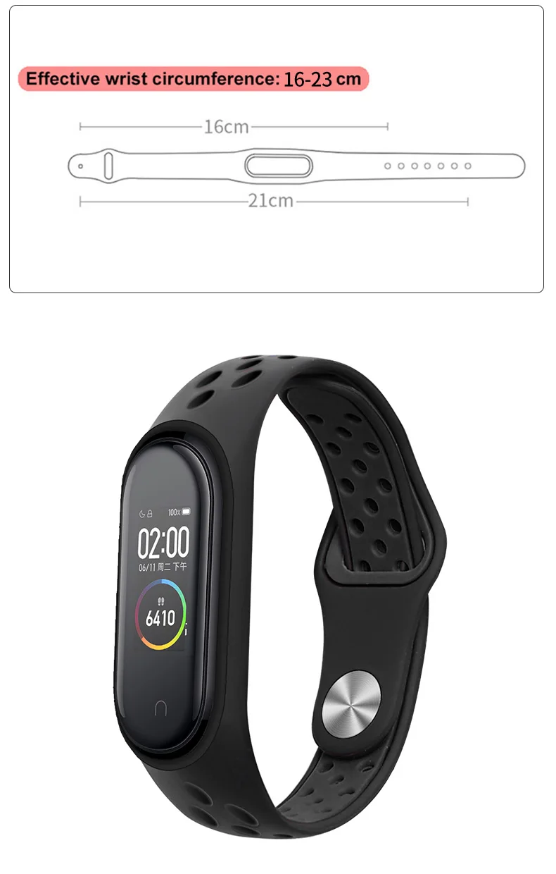 Силиконовый ремешок для xiaomi mi band 4 nfc Сменный браслет mi band 3 Аксессуары двухцветный регулируемый размер mi band 4 ремешок