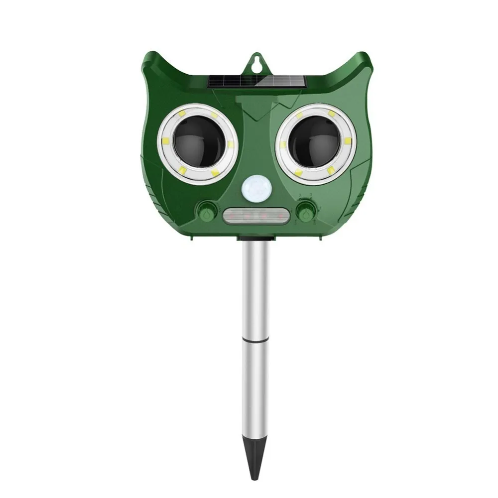 

Solar Ultrasonic Cat Repeller Dog Fox Deterrent Chaser Repellent Eco-friendly Solar Powered Garden Pest Animal Repeller