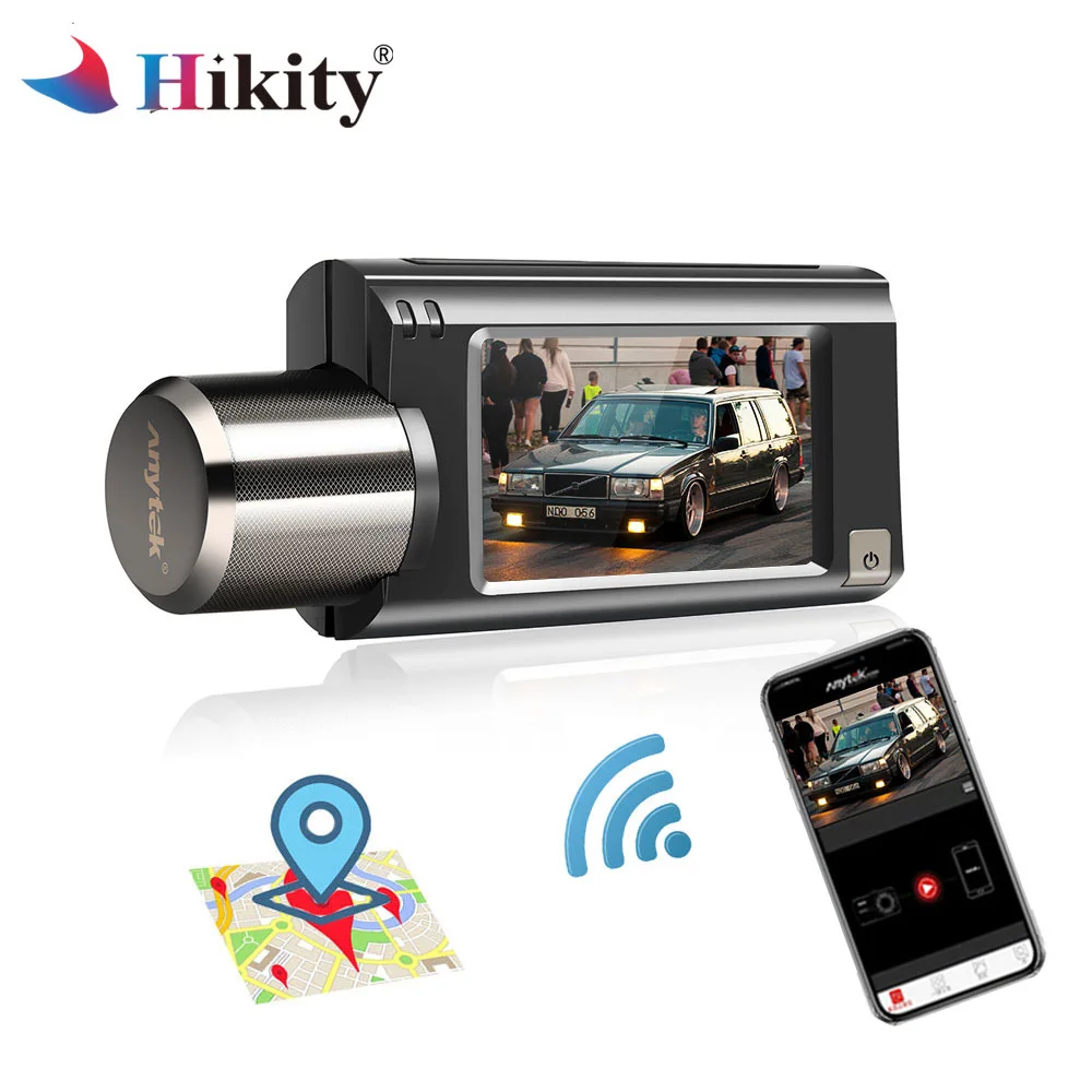 Hikity 2.45" Dash Cam NTK96658 Car DVR Camera GPS Playback Wifi Night