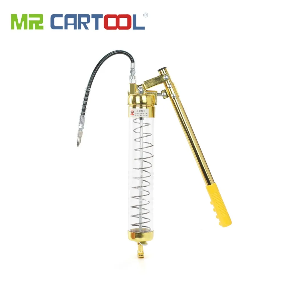 

MR CARTOOL 600CC Transparent Single Pressure Rod Grease Gun Hand Operated Grease gun For Auto Maintenance Accessories