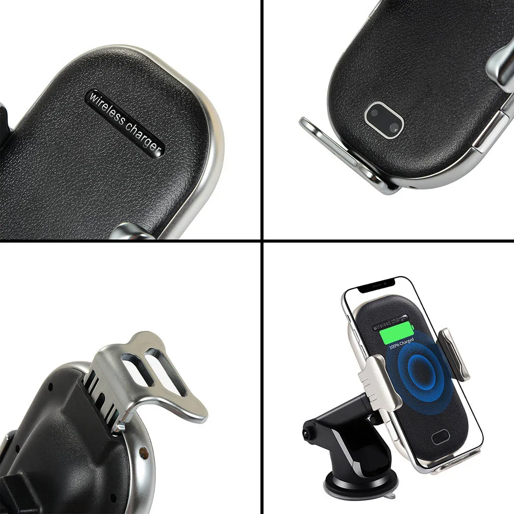 FDGAO автоматическое зажимное Qi автомобильное беспроводное зарядное устройство для iPhone X XS XR 8 Plus Быстрая зарядка автомобильный держатель телефона для samsung S10 S9 S8