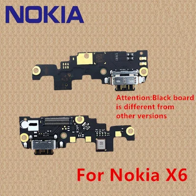 Для Nokia 6 зарядный порт печатная плата usb зарядная док-станция для Nokia X7 X6 6,1 7. 1 7 PLUS для Nokia 6 7 8 - Цвет: NK X6 Black