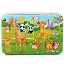 cute cartoon kids early childhood ealy education font b toys b font 60 pieces 3D Wood