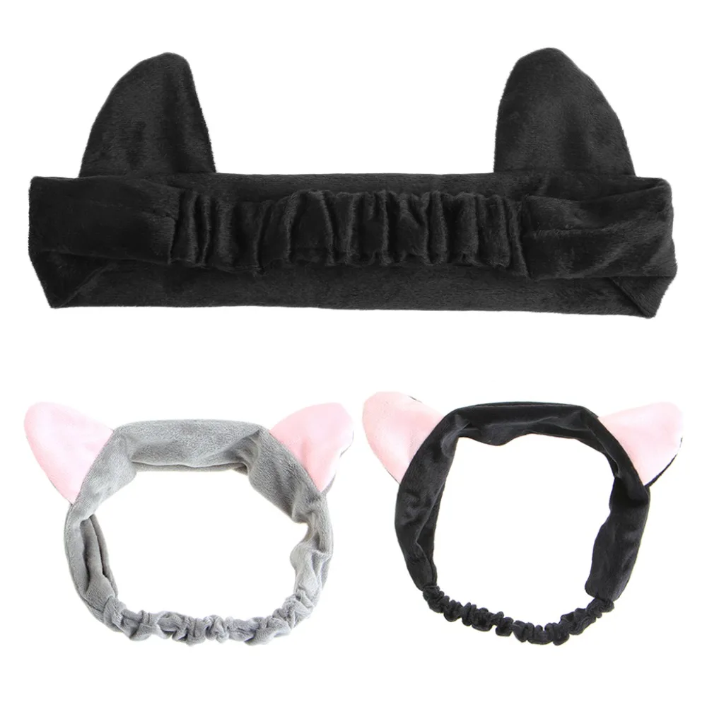 Korean Style Women Girls Grail Cute Cat Ears Headband Hair Head Band Headdress Party Gifts Wash Face Helper Headband