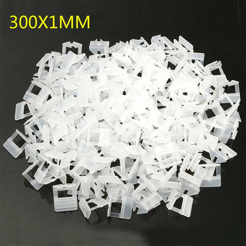 

300pcs Tile Leveling System Clips Kit Wall Floor Tile Spacer Tiling Tool 1.0mm Free shipping