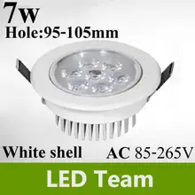 20% Большие Скидки Белый Корпус 10 шт./лот 3 Вт 5 Вт 7 Вт светодиодные светильники затемнения встраиваемые Вниз фары 120 угол луча AC90V-260V CE RoHS SAA
