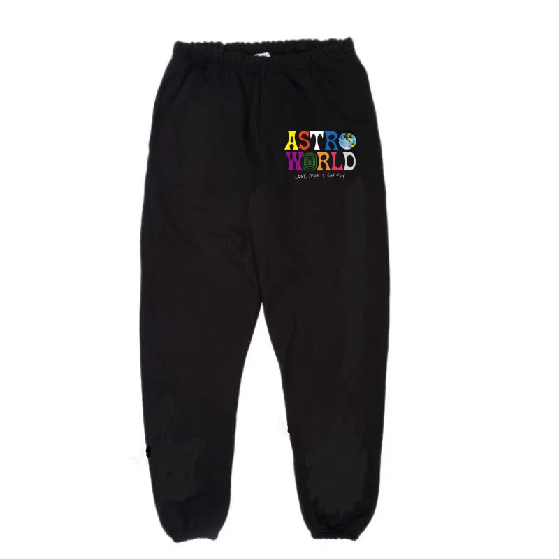 Женские и мужские спортивные штаны ASTROWORLD 100% хлопок 1:1 с буквенным принтом уличная