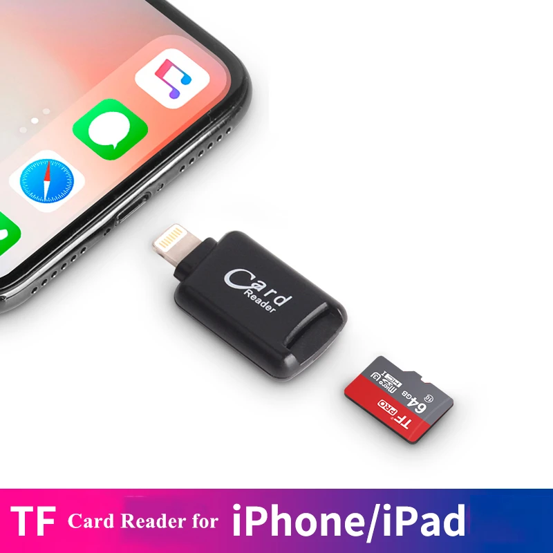 BRU картридер для айфона Tf кардридер Iphone Ipad Ipod Новый мини Lightning внешняя Micro Память Ios