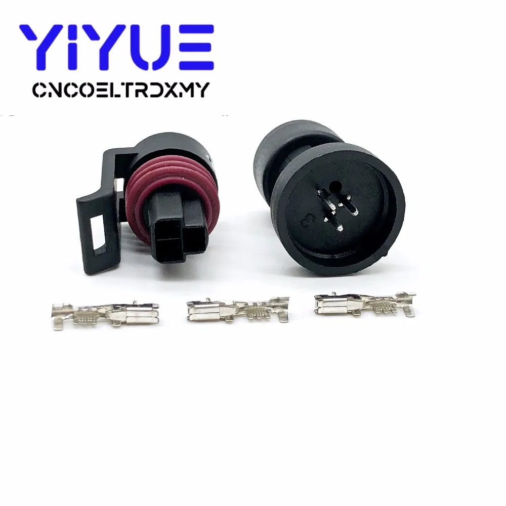 packard 3 pin Delphi waterproof automotive oil Fuel Pressure Sensor male and female Connector plug (2)