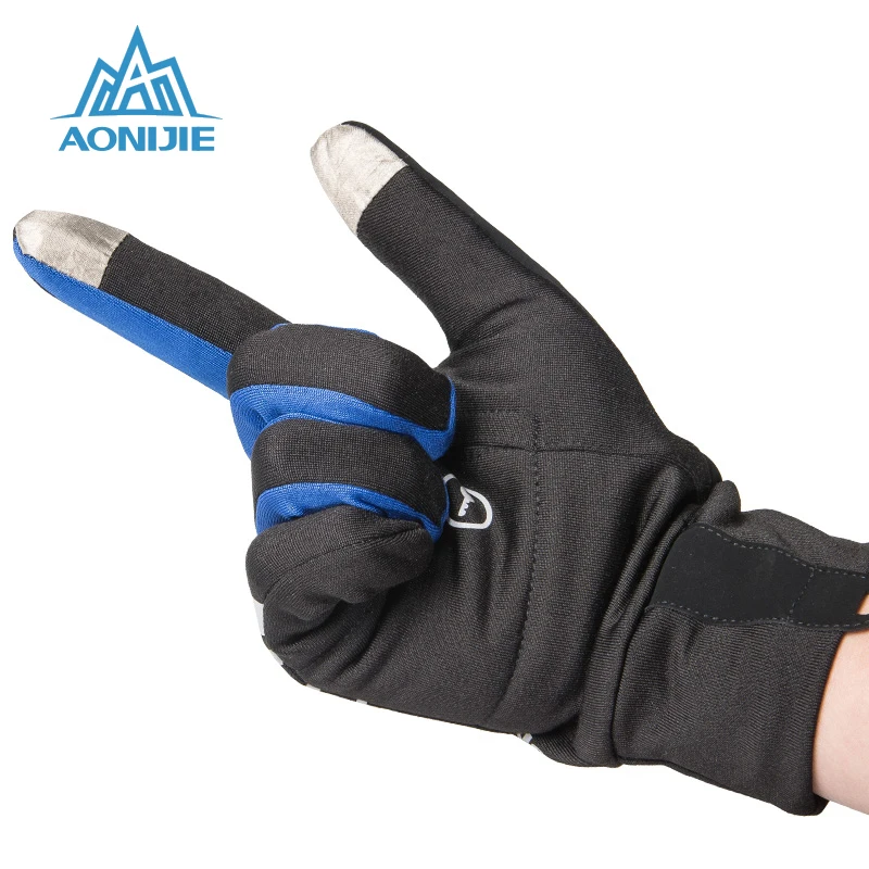 AONIJIE перчатки для занятий спортом на открытом воздухе перчатки для бега с сенсорным экраном с карманом для ключей ветрозащитные перчатки для занятий велоспортом и скалолазанием на весь Палец Перчатки для фитнеса
