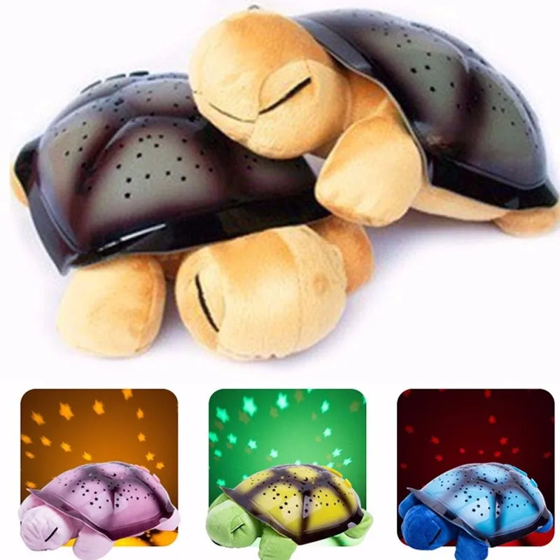 

JEANIGHT Cute Design Led Night Light Stars Projector Baby Toy With Music Turtle Lamp Music Turtle Lamp Novelty Sky
