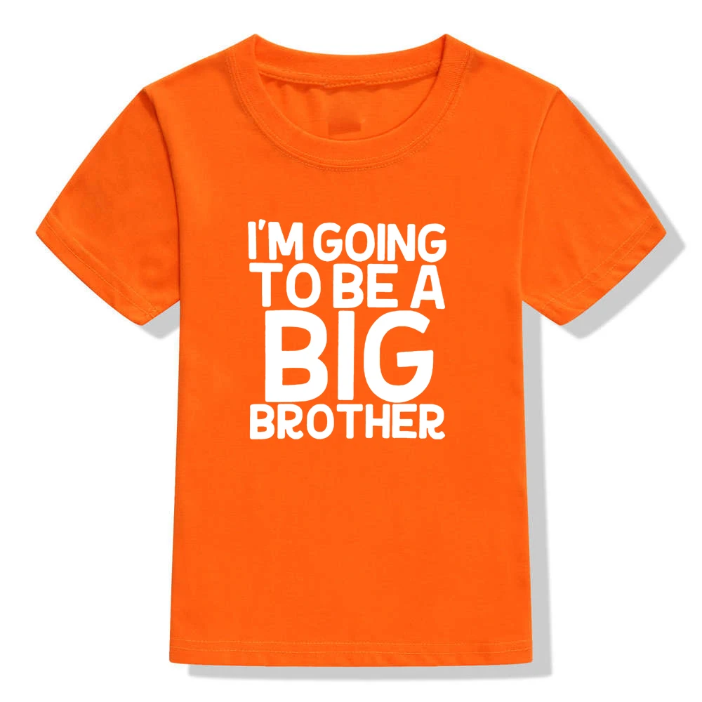 Летняя модная футболка с надписью I Going To Be A Big Brother Kid Boy Детские забавные рубашки
