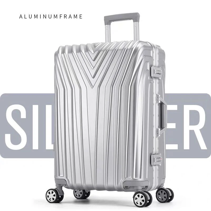 

20''22''24''26''29''Aluminum Frame hardside Rolling Luggage Men Trolley Suitcases on wheels valise koffer Women Travel suitcase