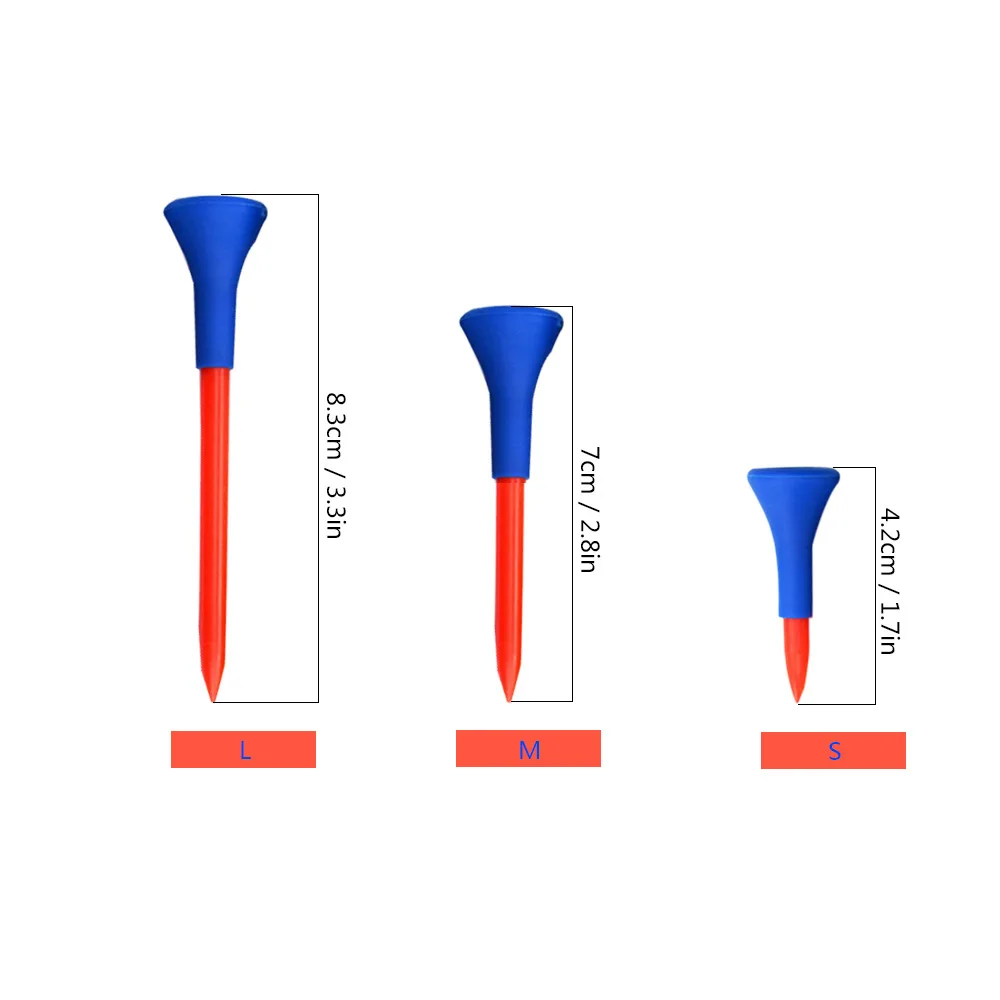 5PCS 83/70/42mm Professional Multi Color Plastic Golf Tees Step up Plastic Golf Horn Tee Evolution Tees Golf Tool Accessory