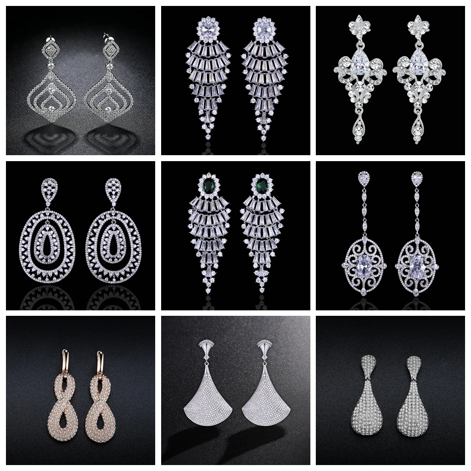 

Mecresh Cute Irregular Bridal Drop Earrings for Women Girls 2019 Fashion Engagement Wedding Jewelry Summer Dangle Earrings EH983