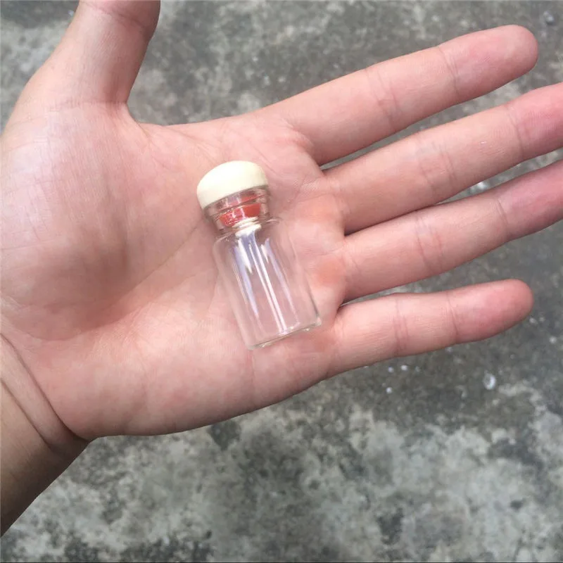 Transparent Glass Vials With Wood Cap Stopper Gift Bottles Jars Vials Decoration Craft Wedding Gift Diy 100pcs2