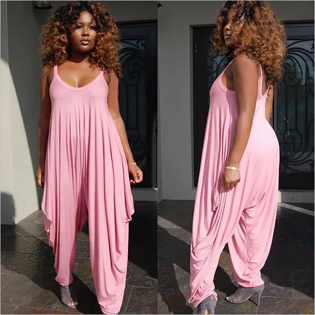 plus size harem jumpsuit