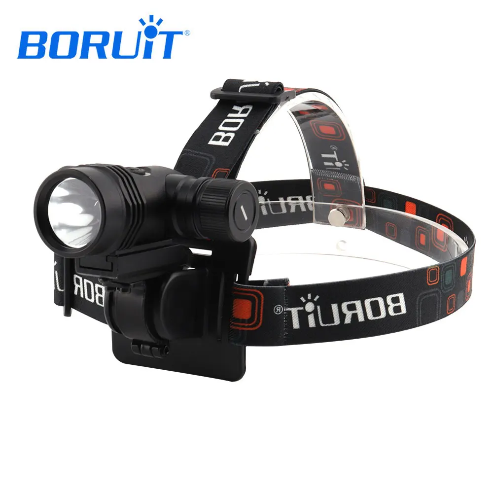 

BORUIT 5000LM T6 LED Headlight Adjustable Headlamp Waterproof Head Torch 18650 Battery 5 Modes Bicycle Light for Fishing Hunting