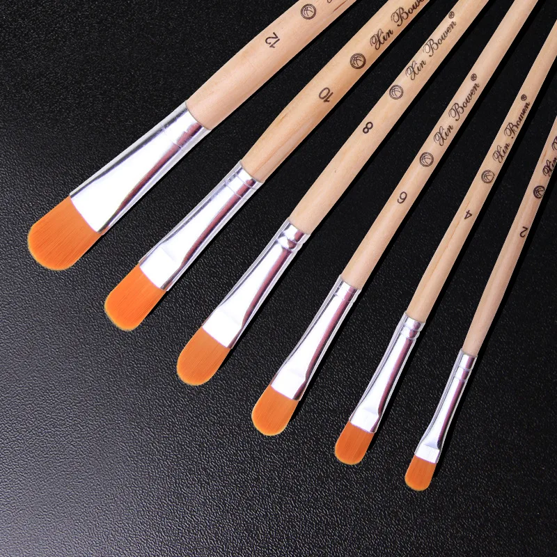 

Fine Watercolor Propylene Painting Brushes Oil Painting Brushes Multiple specifications of Artistic school supplies 6 pcs/Sets