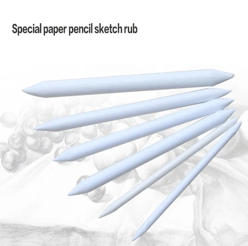 

6pcs/Lot Professional White Sketch Color Transition Eraser Paper Pen Paper Rub Use for Pastel Pencil Painting Art Supplies