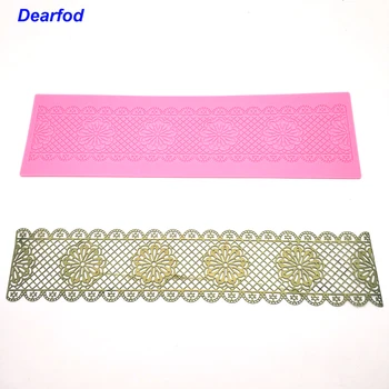 

MX082 Classic Pattern Flower Lace Mold Silicone Sugar Lace Pad Cake Brim Decoration Mold Kitchenware DIY Tool