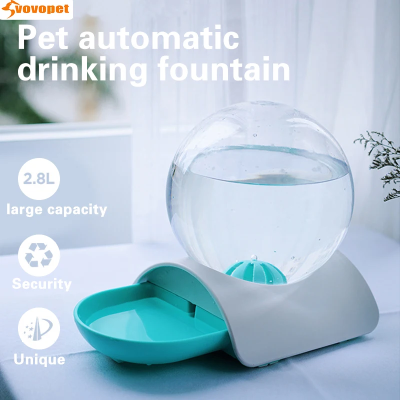 

VOVOPET 2.8L Automatic Dog Cat Water Fountain Environmental Plastic Large Capacity Pet Drinking Bowls Dispenser for Dogs cats