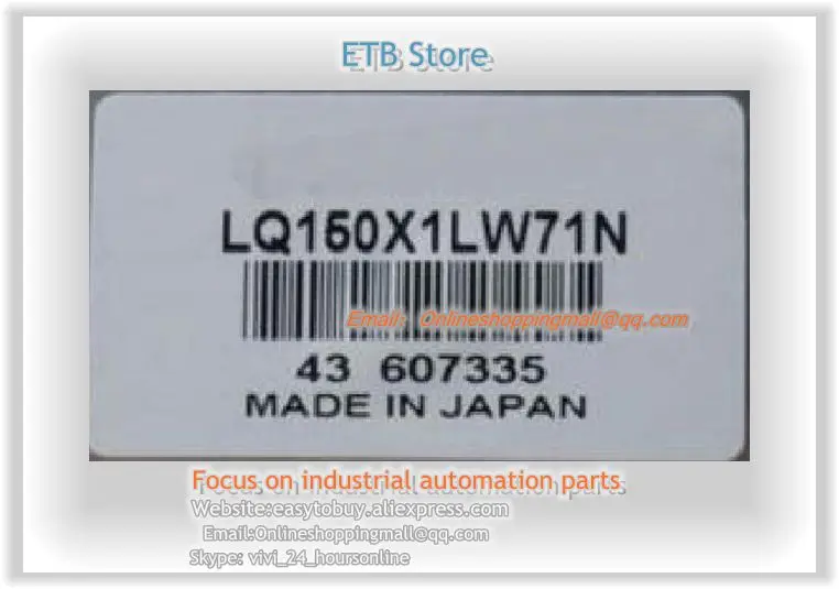 

New original 15 inch 1024*768 LQ150X1LW71N LCD Screen Panel Industrial Application