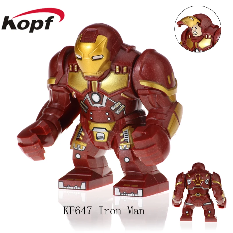 

Building Blocks Infinity War Avengers 3 Figures Super Heroes Iron Man Hulk Buster Ironman Doll children Toys Gift KF647