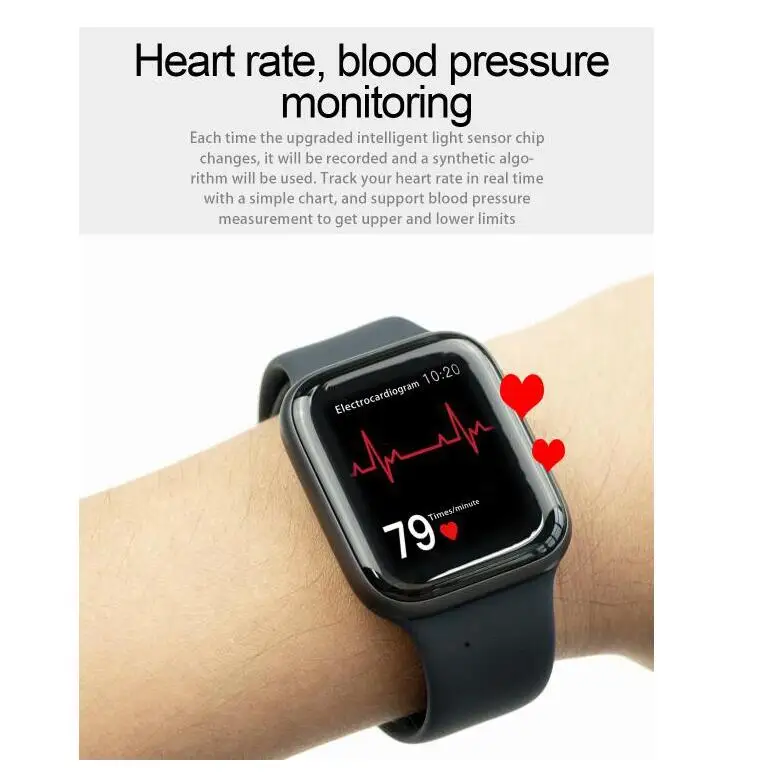 IWO9 IWO 9 Smart Watch Series 4 44mm with GPS Sport Heart Rate Monitor Smartwatch for iOS iPhone 8 Android Phone Apple Watch